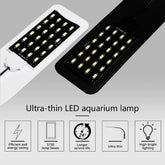24 LED Aquarium Clip-On Light 10W Black and White